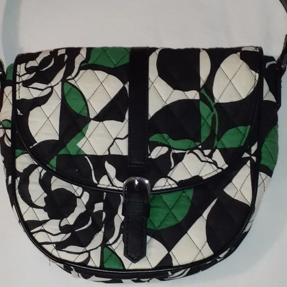 Vera Bradley Slim Saddle Bag Purse Imperial‎ Rose